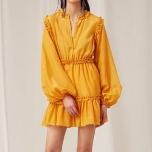 Keepsake the Label Mini Dress Golden Yellow in Size XS